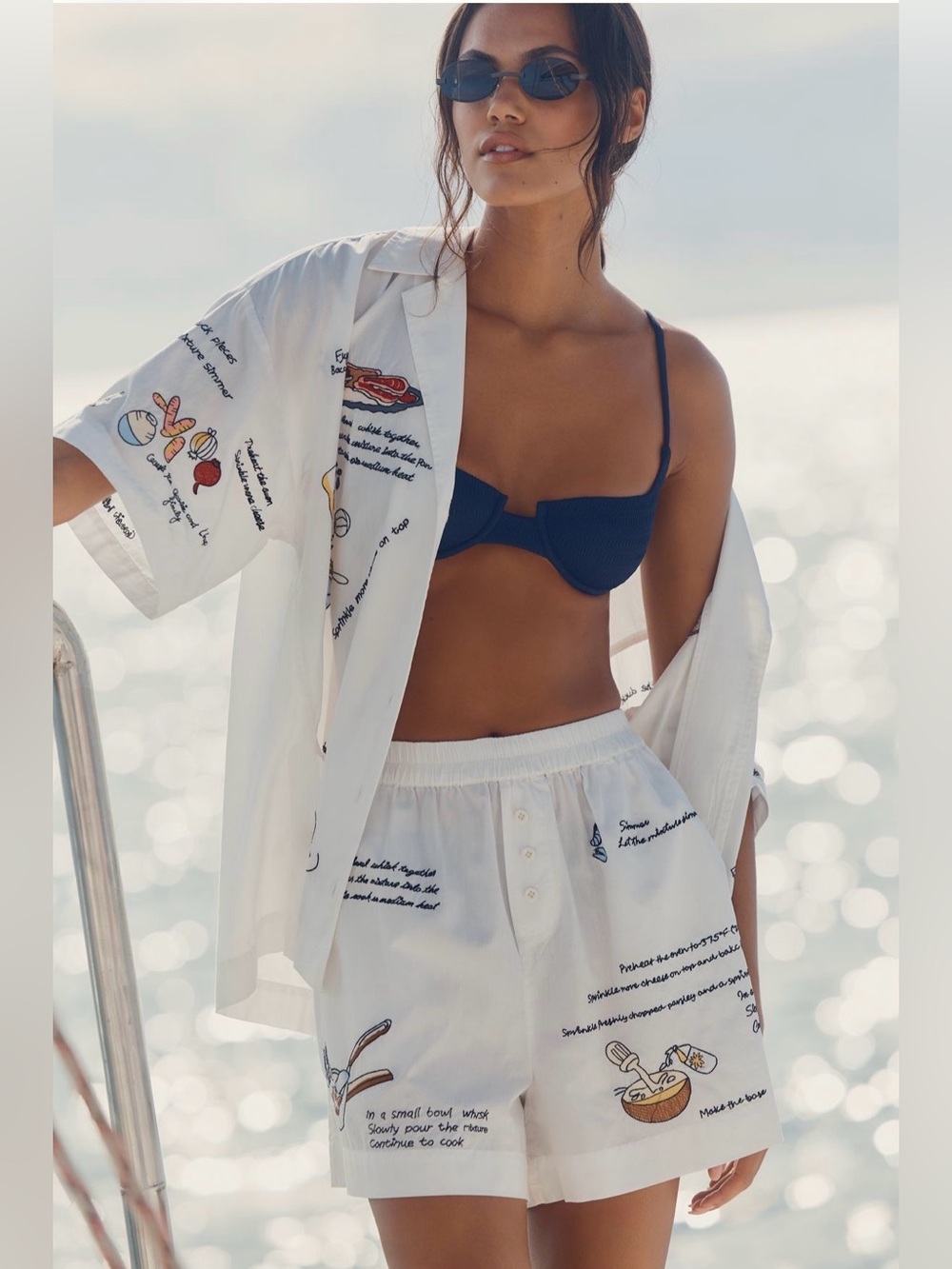 Anthropologie Celandine Tapas Bar Embroidered Shorts